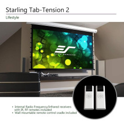 Elite Screen STT150XWH2-E6 Electric Tab-Tension 150 Inch Screen